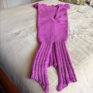 Mermaid Blaket Knitting-Pink